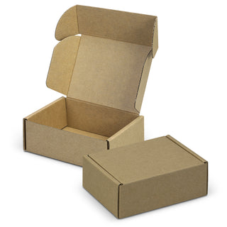 Agogo Die Cut Box with Locking Lid - 125x97x47mm (Natural/Natural)