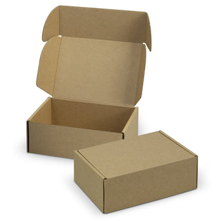 Agogo Die Cut Box with Locking Lid - 175x130x65mm (Natural/Natural)