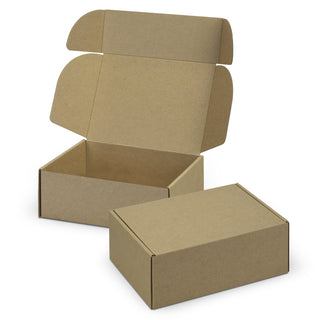 Agogo Die Cut Box with Locking Lid - 225x167x83mm (Natural/Natural)