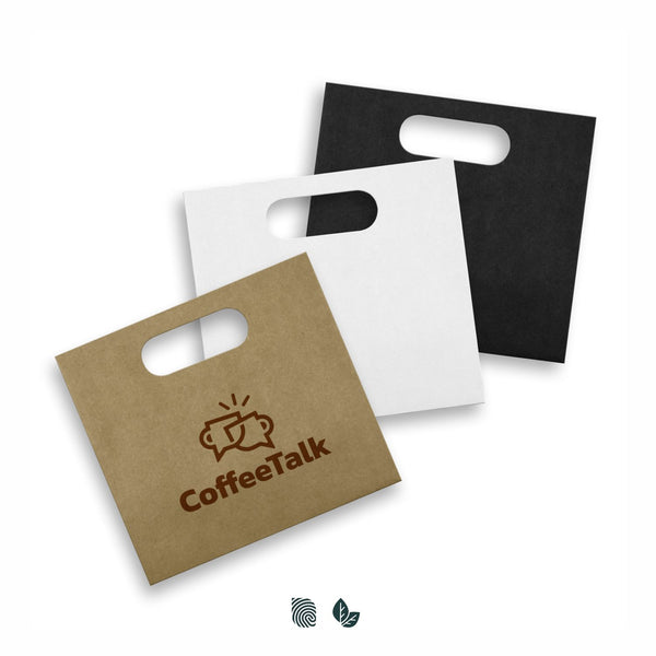 Loom Medium Die Cut Paper Bag Landscape (Black)