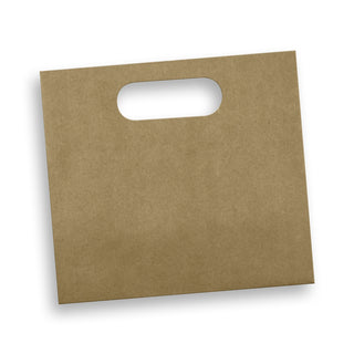 Agogo Medium Die Cut Paper Bag Landscape (Natural)