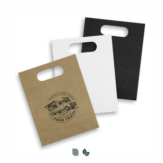 Kraft Medium Die Cut Paper Bag Portrait (Black) — Impact Aware