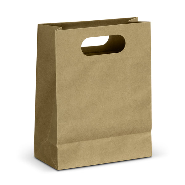 Kraft Medium Die Cut Paper Bag Portrait (Black)