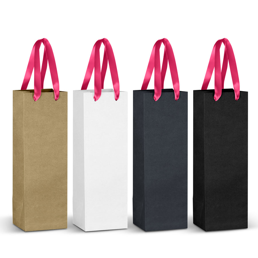 Cellar Ribbon Handle Paper Bag (Pink)