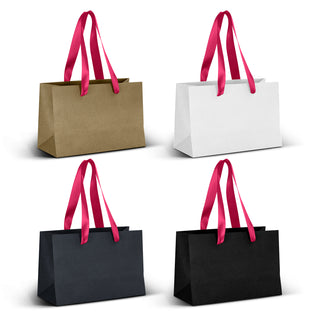 Boutique Small Ribbon Handle Paper Bag (Pink)