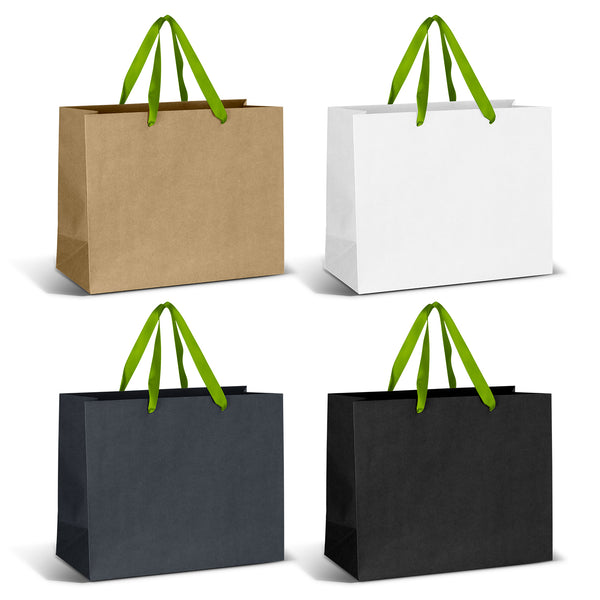 Boutique Large Ribbon Handle Paper Bag (Pink)
