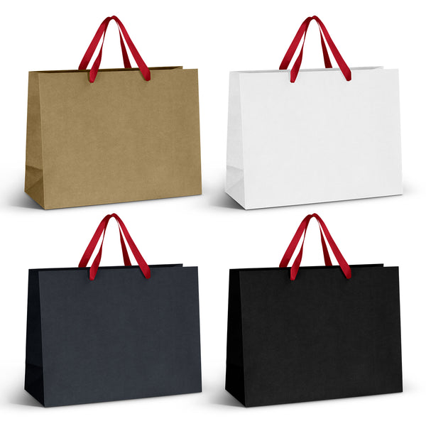 Boutique Extra Large Ribbon Handle Paper Bag (Red)