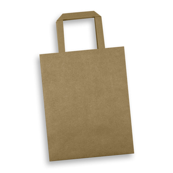 Canvas Medium Flat Handle Paper Bag Portrait (White)