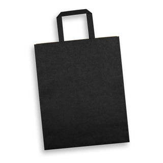 Agogo Large Flat Handle Paper Bag Portrait (Black)