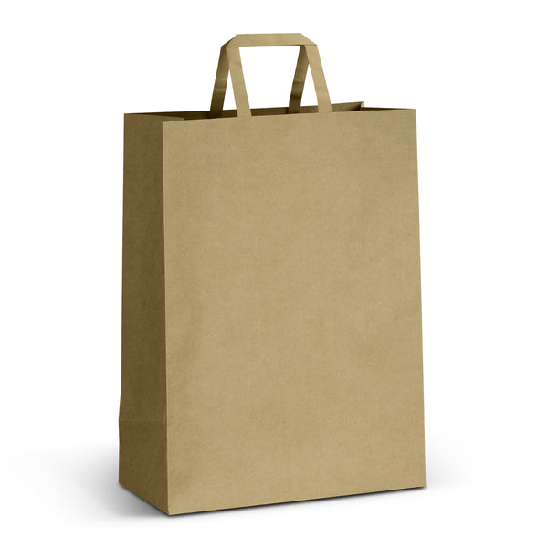 Canvas Extra Large Flat Handle Paper Bag Portrait (Black)