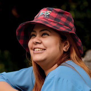 Printwear Fiordland Bucket Hat (Black/Royal Blue)