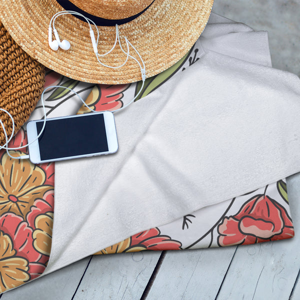 Shore XL Beach Towel - Full Colour (White)