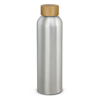 Agogo Eden Aluminium Bottle Bamboo Lid (Silver)