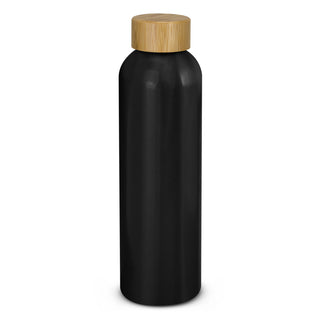 Agogo Eden Aluminium Bottle Bamboo Lid (Black)