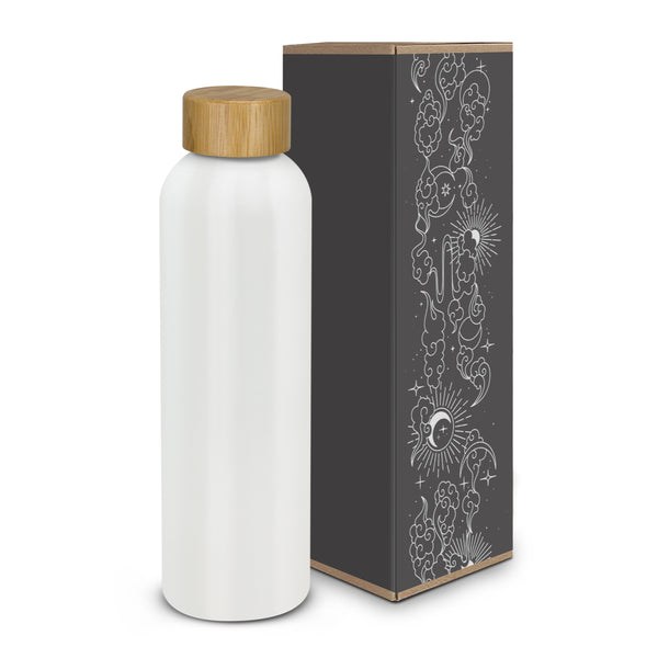 Kauri Aluminium Bottle Bamboo Lid (Black)
