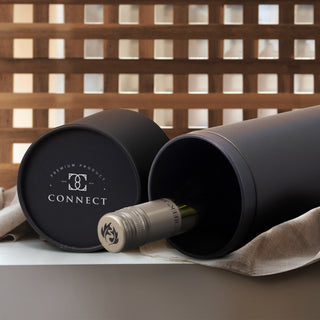 Ember Wine Bottle Gift Tube (Black) — Feature