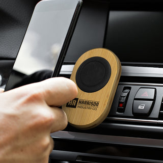 Vector Bamboo Car Phone Holder (Black/Natural) — Feature