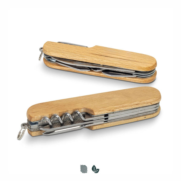 Flint Wooden Pocket Knife (Natural)