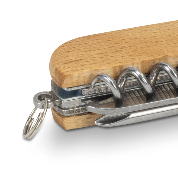 Flint Wooden Pocket Knife (Natural)