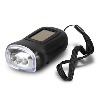 Agogo Dynamo Solar Torch (Black)