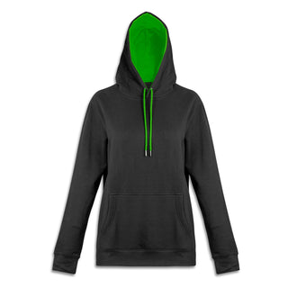 Printwear Studio Contrast Unisex Hoodie (Black/Bright Green)