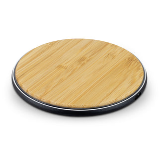 Agogo Bamboo 15W Wireless Fast Charger (Natural/Black)