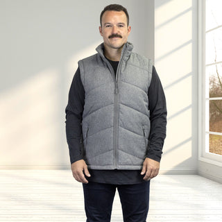 Printwear Newport Mens Puffer Vest (Heather Charcoal)