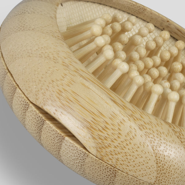 NATURA Bamboo Brush and Mirror (Natural)
