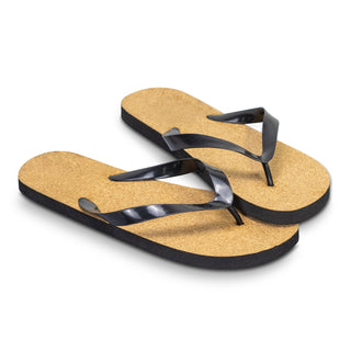 Printwear Fiji Flip Flops (Natural/Black)