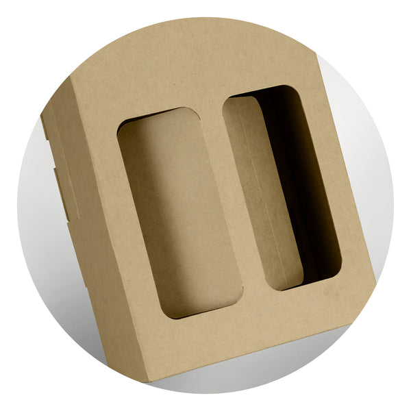 Crest Wine Carry Pack - Double (Natural/White)