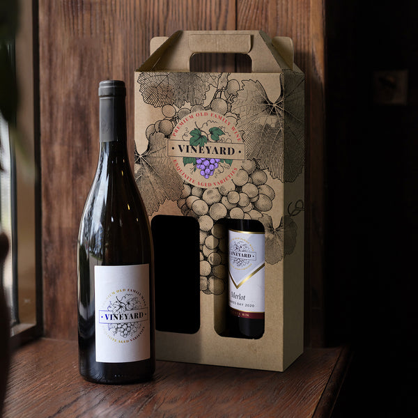 Crest Wine Carry Pack - Double (Natural/Natural)