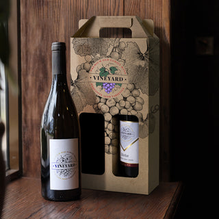 Crest Wine Carry Pack - Double (Natural/White) — Feature