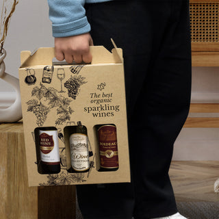 Crest Wine Carry Pack - Triple (Natural/White) — Feature