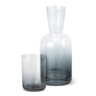 Keepsake Dusk Carafe and Tumbler Set (Clear/Smoke)