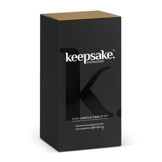 Keepsake Dusk Carafe and Tumbler Set (Clear/Smoke) — Gift Box