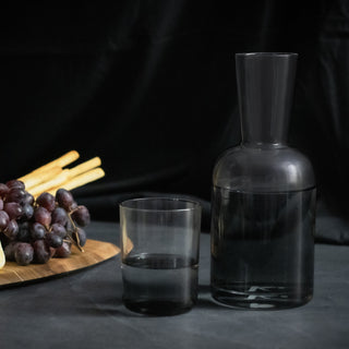 Keepsake Dusk Carafe and Tumbler Set (Clear/Smoke)