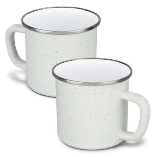 Agogo Bendigo Matte Enamel Mug (White)