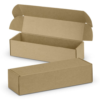 Agogo Die Cut Box with Locking Lid - 295x76x76mm (Natural/Natural)