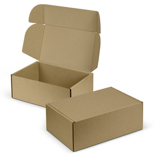 Agogo Die Cut Box with Locking Lid - 360x260x134mm (Natural/Natural)