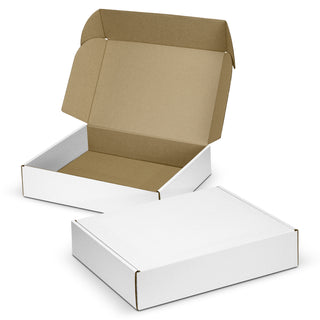 Agogo Die Cut Box with Locking Lid - 465x320x120mm (White/Natural)