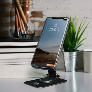 Agogo Ferris Metal Phone and Tablet Stand (Black/Light Grey)