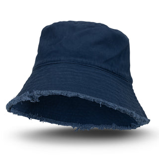 Printwear Raw Edge Bucket Hat (Navy)