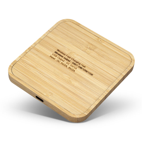 NATURA Bamboo Wireless Fast Charging Hub (Natural)