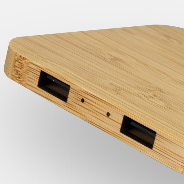 NATURA Bamboo Wireless Fast Charging Hub (Natural)