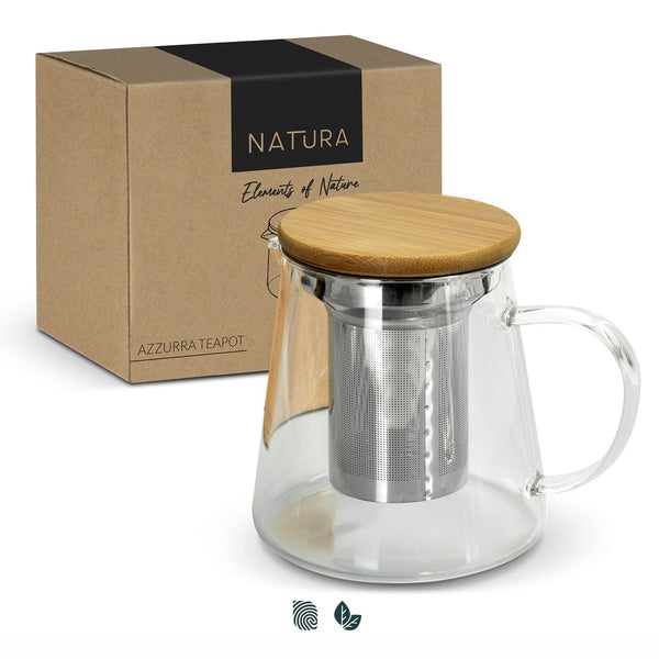 NATURA Azzurra Teapot (Clear/Natural)