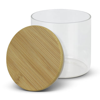 Basin Round Storage Canister Large (Clear/Natural) — Detail