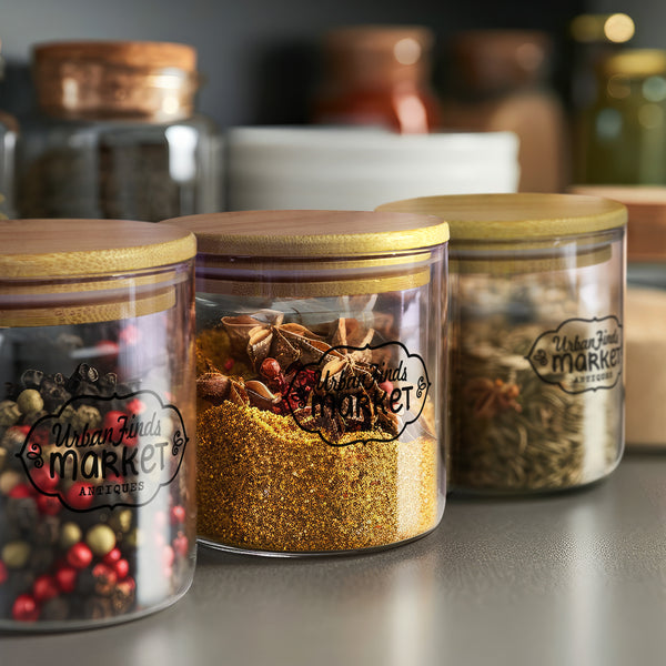 Basin Round Storage Canister Large (Clear/Natural)