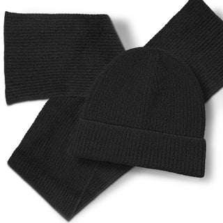 Printwear Avalanche Scarf and Beanie Set (Black)