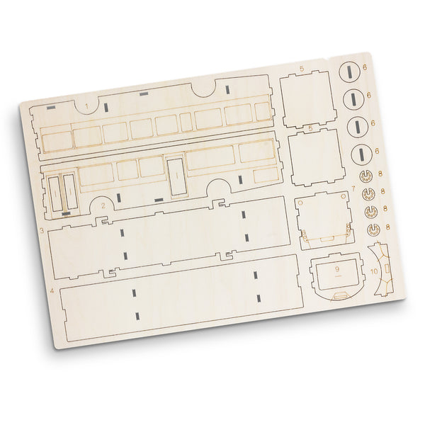 BRANDCRAFT Bus Wooden Model (Natural)