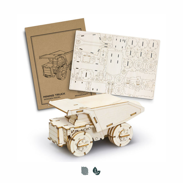 BRANDCRAFT Mining Truck Wooden Model (Natural)